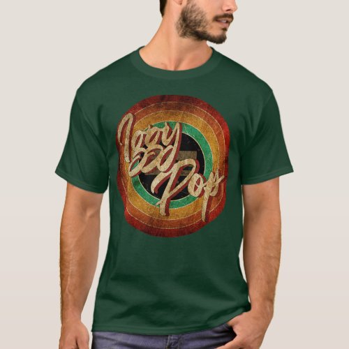 Iggy Pop Vintage Circle Art T_Shirt