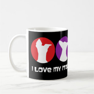 Iggy Style Retro I Love My Italian Greyhound Mug