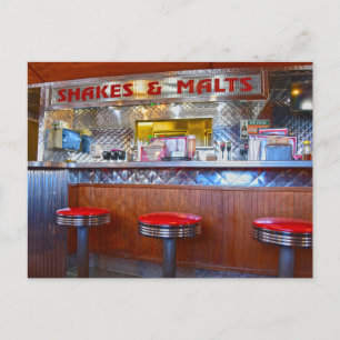 Iggy's Diner Interior, Carthage, Missouri Postcard