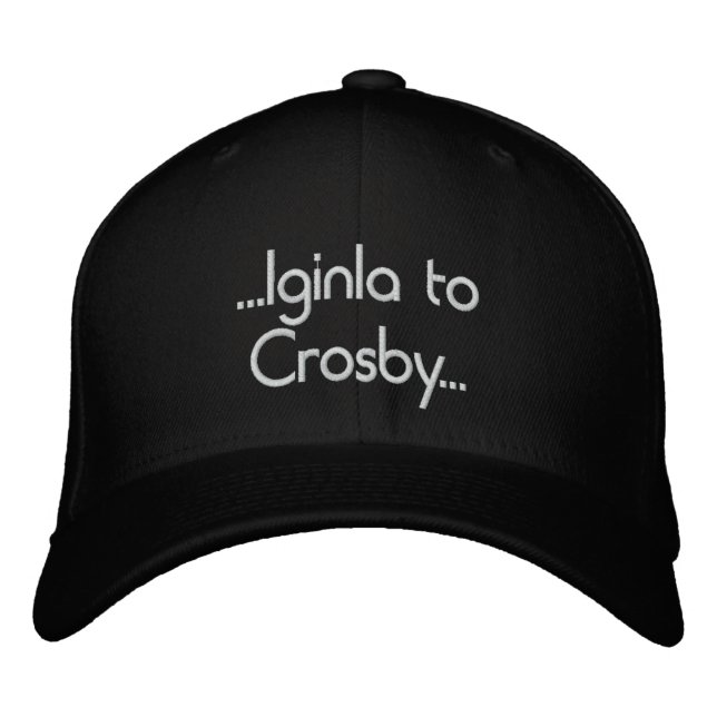 Iginla to Crosby Embroidered Baseball Cap (Front)