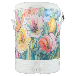 Igloo Beverage Cooler - Abstract Flowers