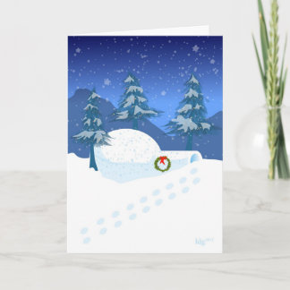Igloo Christmas Holiday Card