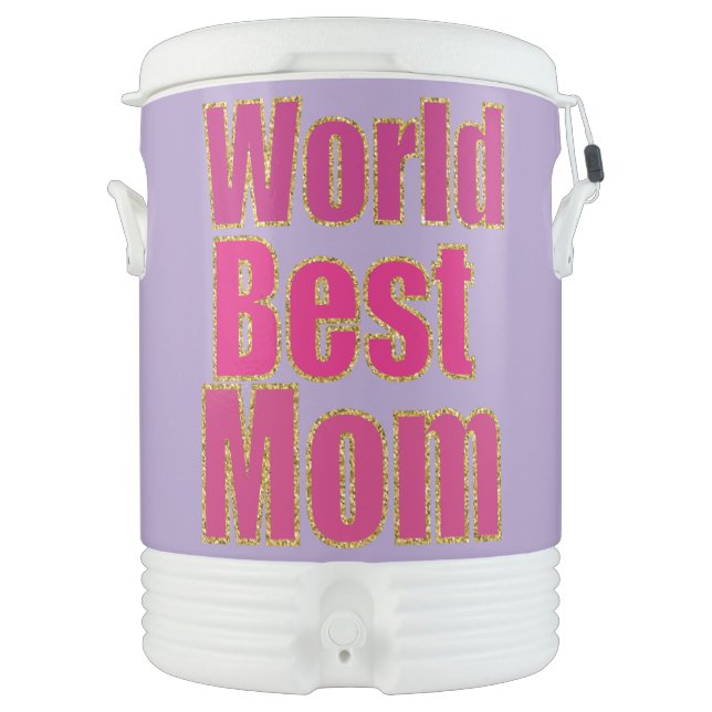Igloo Half Gallon Beverage Cooler World Best Mom  (Front)