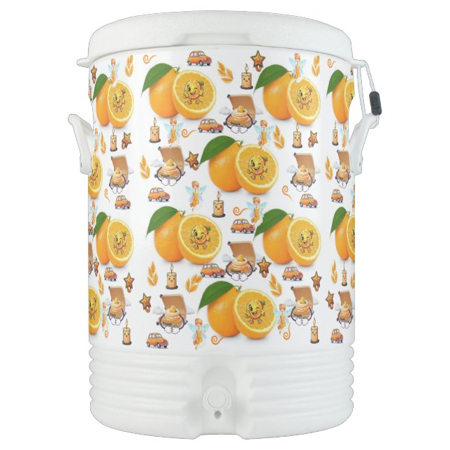Igloo Half Gallon Cooler Oranges (Front)