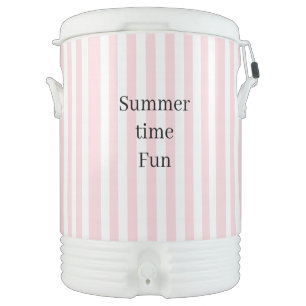 Igloo Half Gallon Cooler Pink & White Stripe