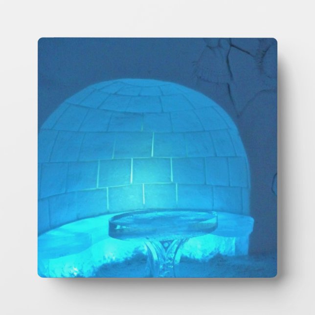 Igloo Room at Hotel de Glace, Quebec, Canada Plaque (Front)