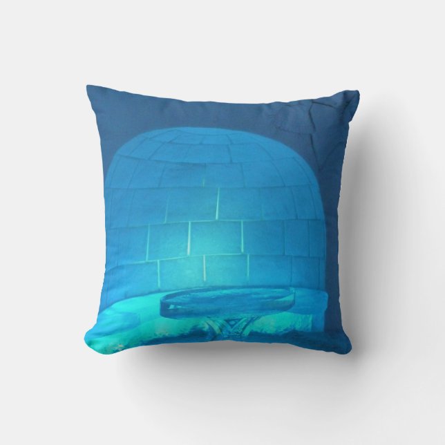 Igloo Room at Hotel de Glace, Quebec, Canada Throw Pillow (Front)