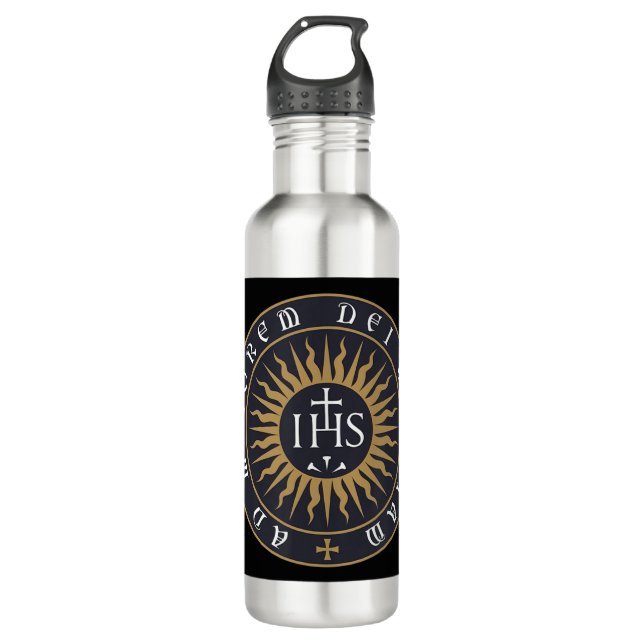 Ignatius of Loyola Society of Jesus Catholic T-Shi Stainless Steel Water Bottle (Front)