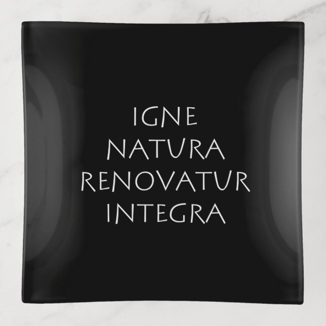 Igne natura renovatur integra trinket tray (Front)