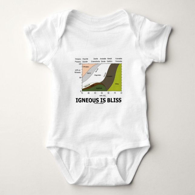 Igneous Is Bliss (Geology Ignorance Is Bliss) Baby Bodysuit (Front)