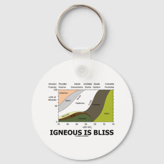 Igneous Is Bliss (Geology Ignorance Is Bliss) Keychain