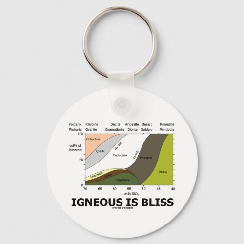 Igneous Is Bliss Geology Ignorance Is Bliss Keychain