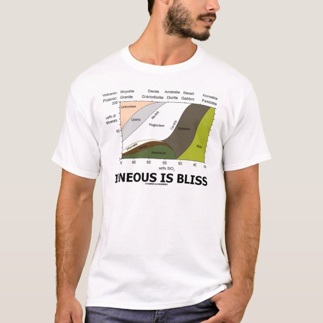 Igneous Is Bliss (Geology Ignorance Is Bliss) T-Shirt (Front)