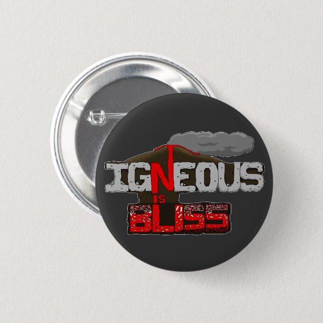 Igneous is Bliss Volcano Button (Front & Back)