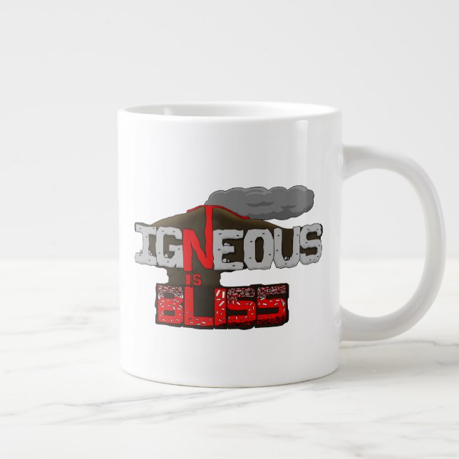 Igneous is Bliss Volcano Giant Coffee Mug (Right)