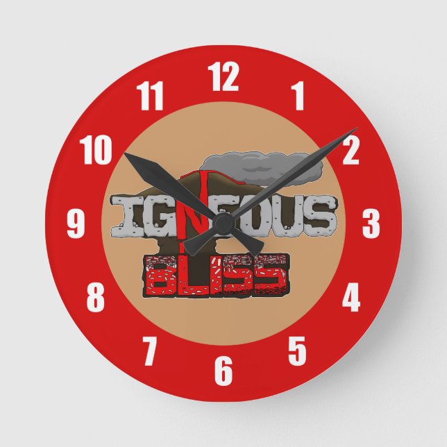 Igneous is Bliss Volcano Round Clock (Front)