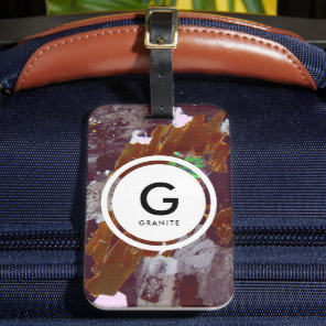 Igneous Rock Thin Section Monogram Luggage Tag