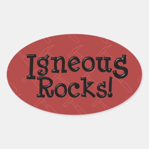 Igneous Rocks Oval Sticker