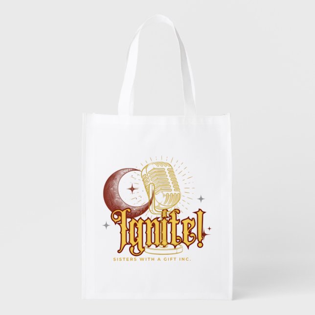IGNITE! Brand Merch by SWAG Inc. Grocery Bag (Front)
