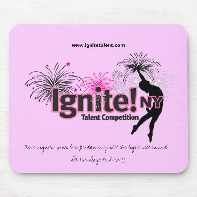 Ignite! NY Pink Mousepad (Front)