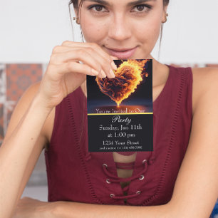 Ignite the Night :Flaming Fire Party! Invitation
