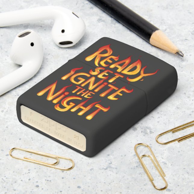 Ignite the Night: Ready, Set, Fire Zippo Lighter (On Table 2)