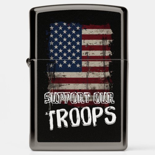 Ignite Your Patriotism Support Our Troops_ July 4 Zippo Lighter