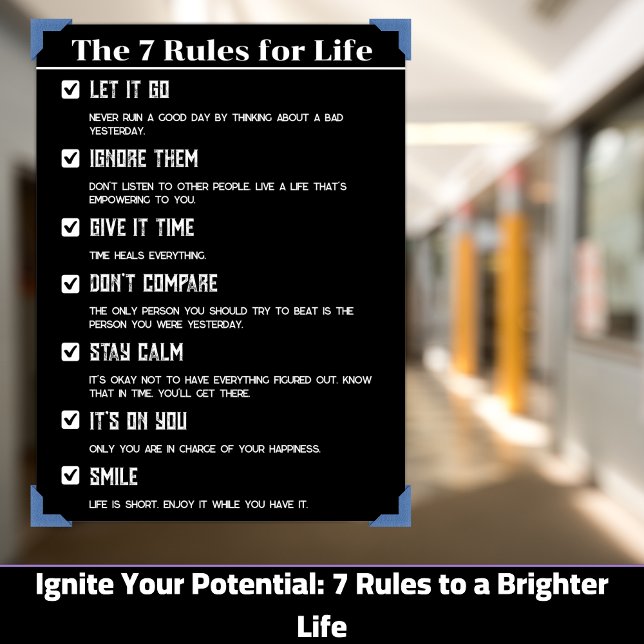 Ignite Your Potential: 7 Rules to a Brighter Life Poster (Ignite Your Potential: 7 Rules to a Brighter Life)