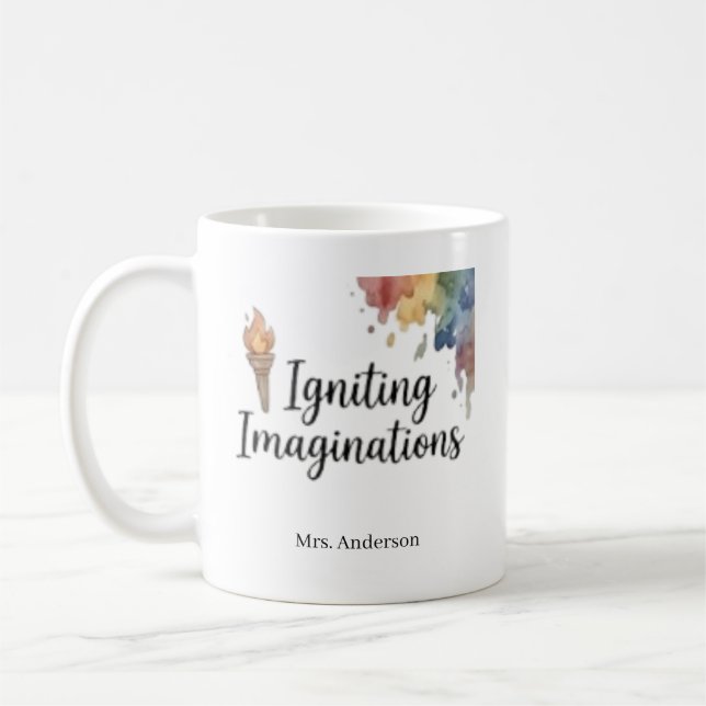 Igniting Imaginations Creative Art Teacher Custom  Coffee Mug (Left)