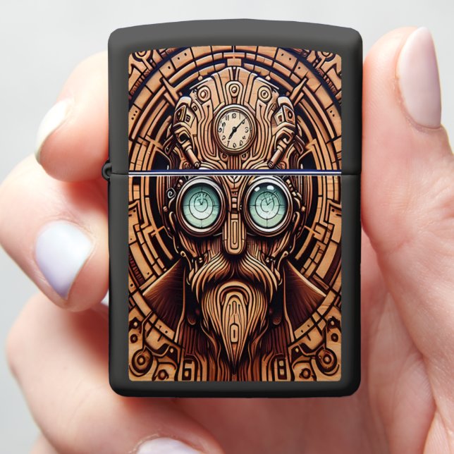 Igniting Souls: Mans Face Lighter (In Hand)