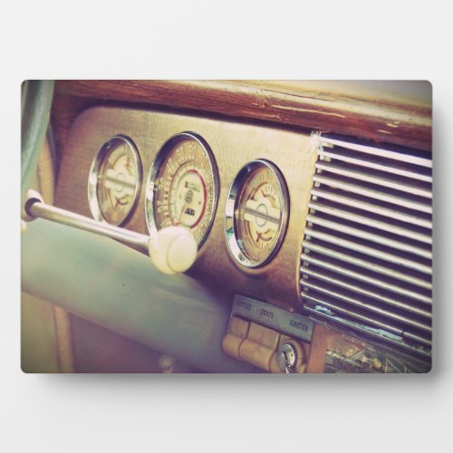 Ignition Antique Car Classic Cars Interior 5x7 Plaque