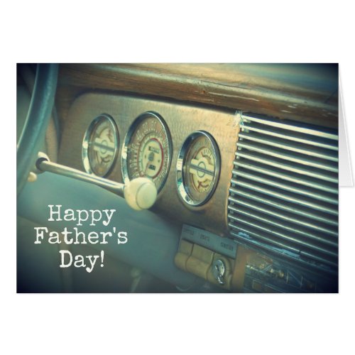 Ignition Classic Car Interior Fathers Day Card