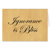 Ignorance is Bliee (Front Horizontal)
