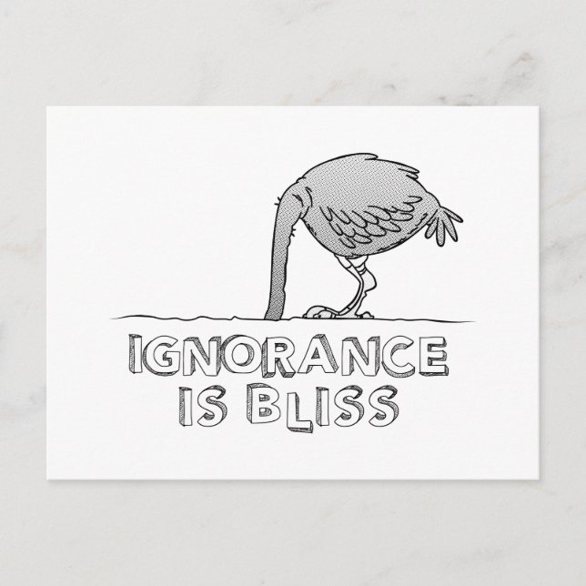 Ignorance is Bliss Postcard (Front)