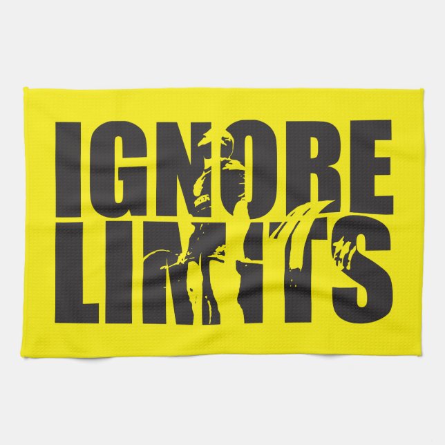 IGNORE LIMITS - Deadlift - Workout Motivational Kitchen Towel (Horizontal)