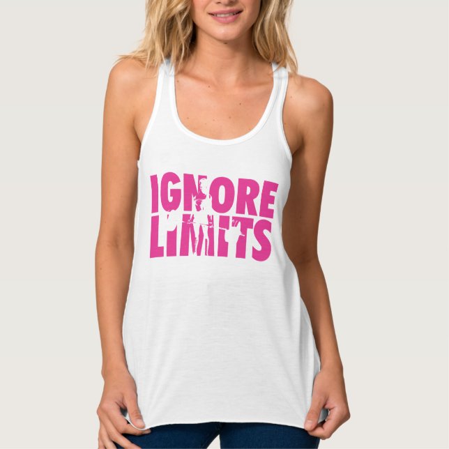 IGNORE LIMITS - Women's CrossFit WOD Motivational Tank Top (Front)