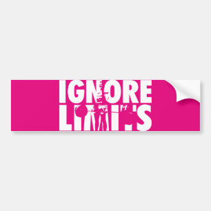 IGNORE LIMITS - Women's Weightlifting Motivational Bumper Sticker