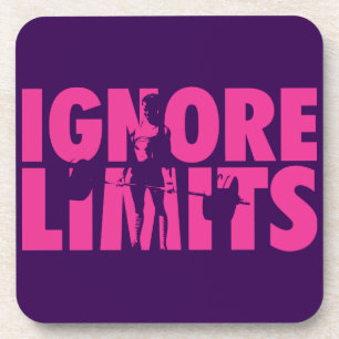 IGNORE LIMITS - Women's Weightlifting Motivational Drink Coaster