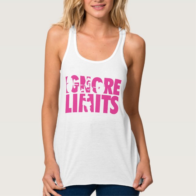 IGNORE LIMITS - Women's Workout Motivational Tank Top (Front)