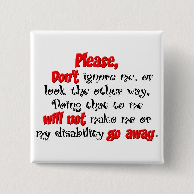Ignore Pinback Button (Front)