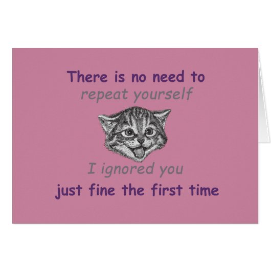 Ignoring You Cards (Front Horizontal)