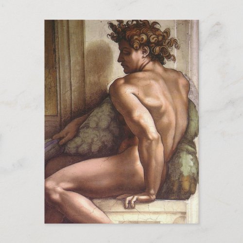 Ignudo Sistine Chapel by Michelangelo Postcard