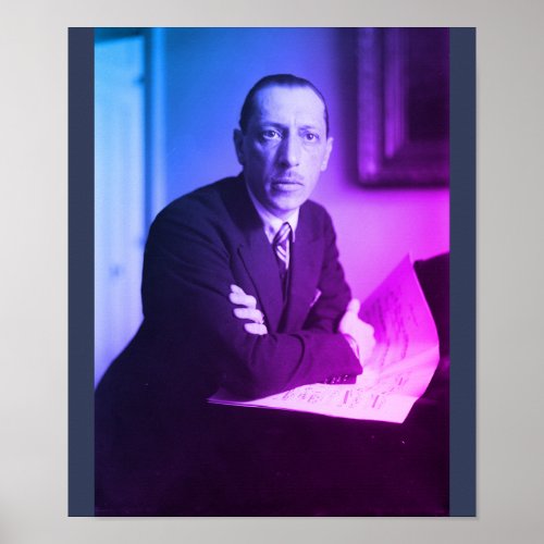 Igor Stravinsky Portrait Poster