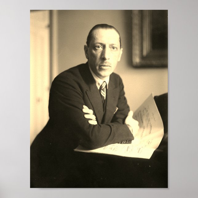 Igor Stravinsky Portrait Poster (Front)