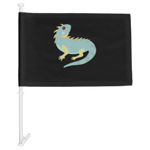 Iguana Animal - Iguana Gift Car Flag