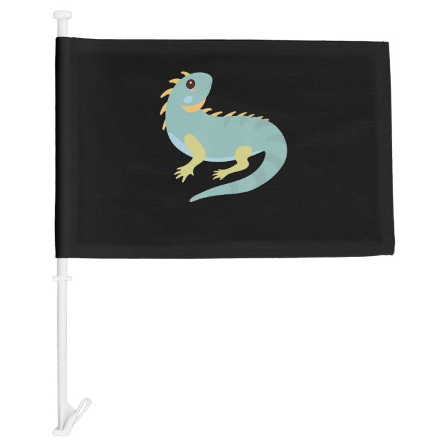 Iguana Animal - Iguana Gift Car Flag (Front)