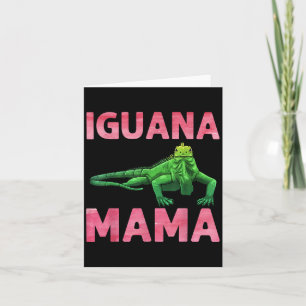 Iguana Art For Mom Girls Women Lizard Reptile Igua Card