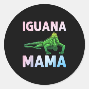 Iguana Art For Mom Girls Women Lizard Reptile Igua Classic Round Sticker