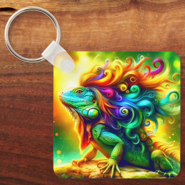 Iguana Art Keychain (Front)