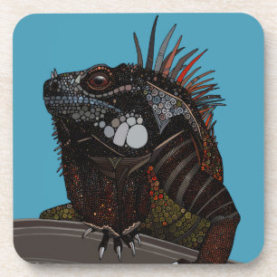 iguana blue coaster